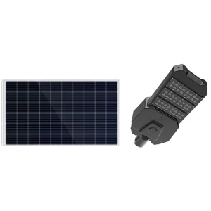 60W All in Two Solar Street Light Outdoor Road Lamp IP65 Waterproof Commercial Area Lighting with Built-in Battery and PV Panel