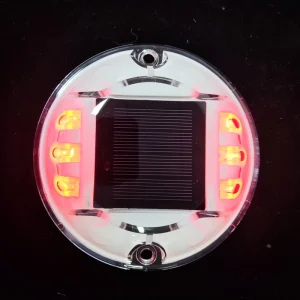 6LED Solar Road Stud UV Resistant Anti Reflective PC LED Deck Lights IP68 Waterproof Rechargeable Battery Markers Light Outdoors