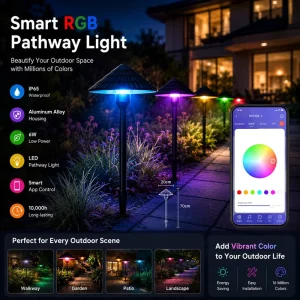 6W Low Power Umbrella LED Path Light Aluminum IP65 Waterproof Outdoor Light Pathway Garden Light