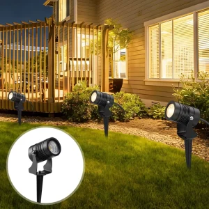 7W Outdoor LED Garden Lawn Spike Spotlight with Nail, 3000K