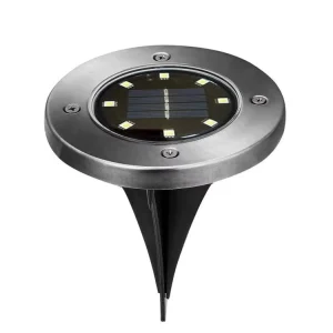 8 LED Solar Deck Lamp IP65 Waterproof Buried Landscape Garden Path Lights for Outdoor Ground Lawn Use