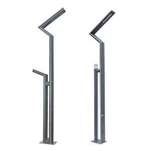 80 LED Modern Aluminum Solar Street Light IP65 All Urban Garden Lighting Set with AC Power Supply