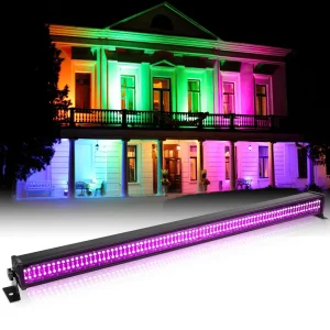 80W 336 RGB LED Stage Light Bar with DMX Control for Indoor Wall Washing