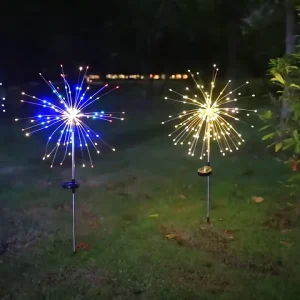 90 LED Outdoor Waterproof IP65 2700K Warm White Light Sensor Firework Decorative Solar Powered Lawn Garden Lights