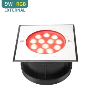 9w RGB External Control IP68 Waterproof LED Underground Inground Light