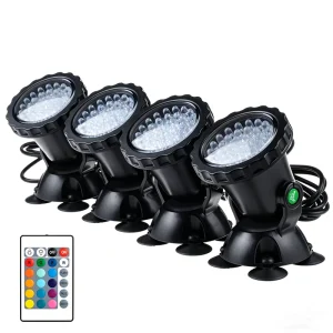 ABS Encased Remote Control IP67 Waterproof Pond Lights Suitable for Outdoor Gardens Patios Lawns Ponds Fountains