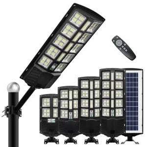 ABS Plastic IP65 Solar LED Street Light LiFePO4 Battery 10-12H Lighting Time 6500K Daylight Remote Control Outdoor Road Use