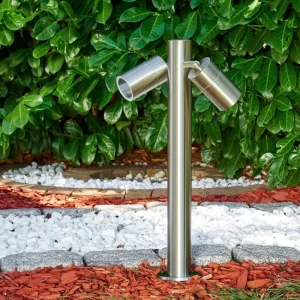 Adjustable 35W LED GU10 Garden Stainless Steel Bollard Light Waterproof Outdoor Landscape Lawn Lights