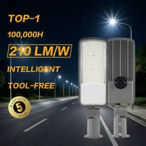 Adjustable Angle IP65 IK08 Aluminum LED Street Light For Road Motorway Parking Lot And Urban Public Lighting
