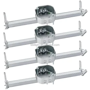 Adjustable Iron Ceiling Fan Mounting Bracket with Electrical Box and Brace for Indoor and Outdoor Use