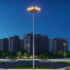 Adjustable LED Flood Light High Mast Pole 18 Meter 25 Meter 30 Meter Lamp Post