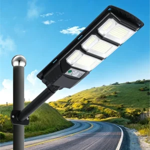 All-In-One Solar Street Light LED IP65 Waterproof with Remote Control Smart Control for Roads Garden Highway