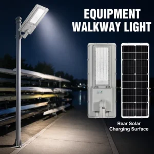 All-in-One Solar Street Light with Portable Pole and Time Switch for Country Yards