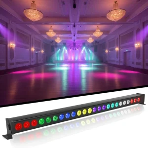 Aluminum Alloy 24-LED RGB Wall Washer Remote Control IP44 Dimmable DMX Control for Warehouse Lighting