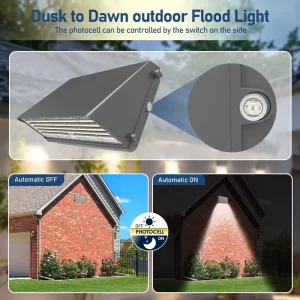 Aluminum Alloy Waterproof Outdoor Wall Light 40W LED Wall Mount Exterior Lighting with Selectable Color Temperature for Garden