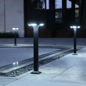 Aluminum High Brightness LED Solar Garden Lights Outdoor Waterproof Walkway Bollard Lawn Footpath Solar Garden Lights