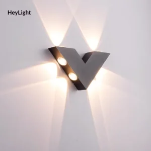 Aluminum Indoor/Outdoor LED Wall Lamp, Modern Minimalist, for Corridors, Staircases, Living Rooms, and Bedrooms, Warm White