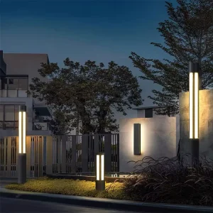 Aluminum LED Bollard Energy Saving Waterproof Garden Walkway Outdoor Path Lighting 60 cm for Garden Landscape