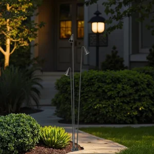 Aluminum LED Garden Path Light, IP65 Waterproof, DC24V, 2700K 4000K Dimmable Trumpet Flower Lawn Lamp