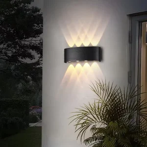 Aluminum LED Wall mounted Waterproof Outdoor Wall Lamp 4W-10W Garden Porch Sconce Lighting Modern Design Tempered Glass