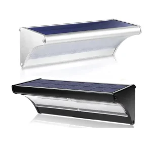 Aluminum Outdoor Waterproof 4 Lighting Mode Solar LED Lamp Motion Sensor Garden Garage Porch Front Door Wall Light