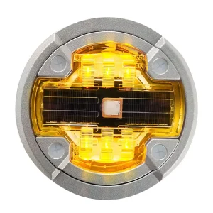 Aluminum Solar Road Stud Round Underground Type High Visibility Warning Light for Road Safety