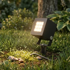 Aluminum Switch Control DC24V AC220V Dimmable IP66 LED Outdoor Garden Landscape Ground Light Cube Spotlight 15-90 Beam Angle