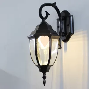 Antique Classical LED Wall Lighting Fixture Waterproof Aluminum Garden Mounted Lantern Outdoor Exterior Wall Mounted Lamp