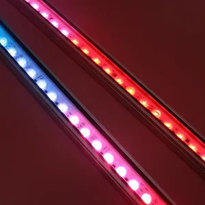 Architectural DC24V 24W IP65 Outline Media Wall Washer PC Body Addressable RGB LED Tube Facade Lighting