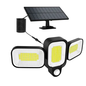 Aufiner Outdoor LED Wall Light Solar Powered LED Security Lighting Waterproof Solar Motion Sensor Light with 5M Cable for Garden