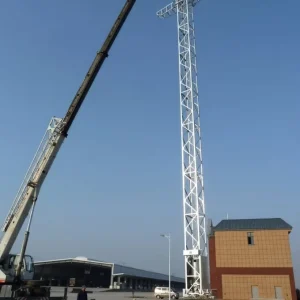 Automatic Lifting Q355 Hot-Dip Galvanized High Mast Light Pole with Custom Height for Port, Airport, and Highway Lighting