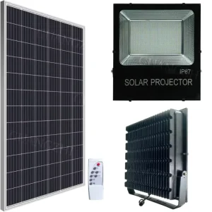 B10P Series Square Project Thickened Deepened Aluminum Fin Glass Cover Black/Cyan 100W-1000W LED Solar Floodlight for Engineering