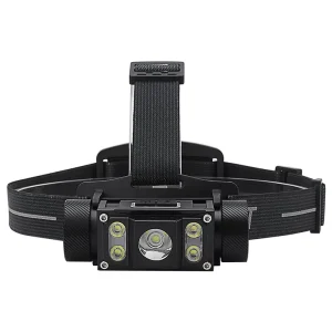 B50 1200-Lumen Rechargeable LED Flashlight with IPX4 Waterproof Headlamp for Camping, Hiking, and Running