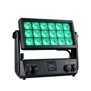 BW1820IP Outdoor Waterproof Battery LED Wall Washer Light, IP65, 18 x 20 W, RGBWA-UV 6-in-1