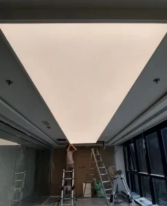 Backlit Aluminum Frame PVC Membrane Stretch Ceiling LED Light Box