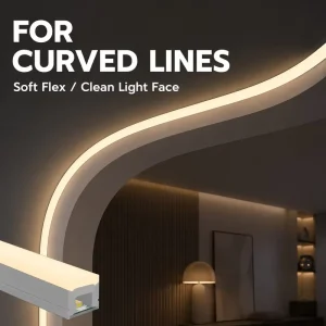 Bendable S Curve & Edge Corner 10x10mm Front Emitting Epistar LED Silicone Exterior Building Boundary Strip Light Remote Control