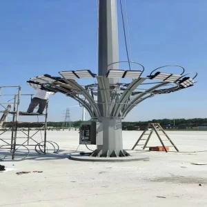 Best Quality High Mast Light Poles Stadium Lamps Polygonal Stainless Steel Hot Dip Galvanized Finish Customized Size Highway Use