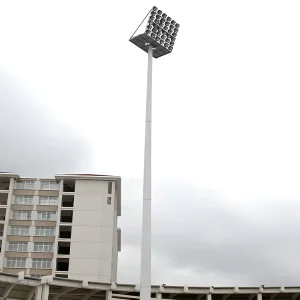 Best Sell High Mast Lighting 120W 150W 180W 480W LED Spotlight 50M 55M Lighting Pole and Lighting Tower with Automatic Lifting