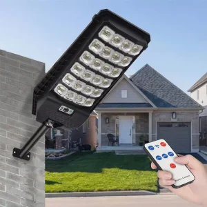 Bright Bird LED IP65 Motion Sensor Solar Street Light 3200 Lumens Waterproof Dimmable for Garden Fence Garage Pathway