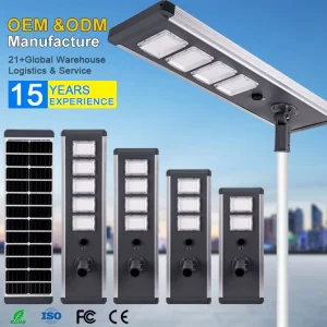 CE Die Casting Aluminum 400W/600W/800W/1000W IP66 All in One Integrated Solar LED Street Light