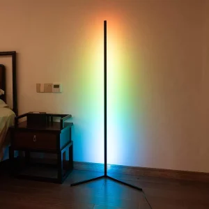 CE RoHS FPC LED Silicone Tube Aluminum Pole IP65 Voice Control Tuya Wifi App Controller LED Corner Lamp with Alexa Google Home