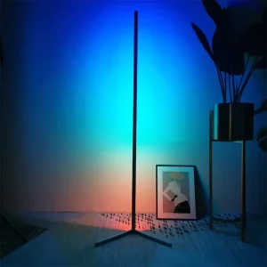 CE RoHS Unique Design IP65 LED Corner Floor Lamp Works with Alexa for Home Decor Mood Lighting