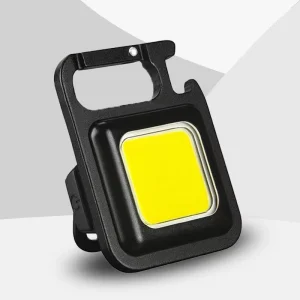 COB LED USB Rechargeable Mini Flashlight 3 Light Modes Keychain Emergency Light