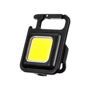 COB Portable Keychain Lamp USB Charging Outdoor Emergency Flashlight