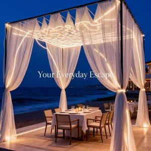 Ceiling Veil Light Strip with Colored Veil and White Light for Restaurants, Bars, Weddings, Cafes, and Guesthouses