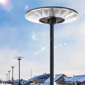 Circular UFO Solar Street Lights for Park Plaza and Garden Lighting