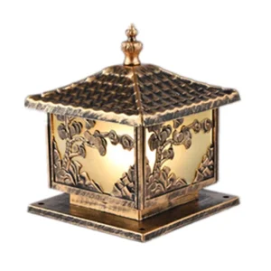 Classical Pillar Gate Light Outdoor Waterproof Garden Park Square Post Top Lamps
