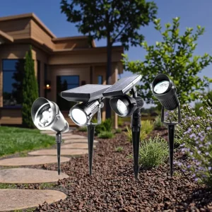 Color Changing IP65 Waterproof Aluminum 5W RGB LED Landscape Lights Outdoor Spotlights for Garden Wall Tree & House
