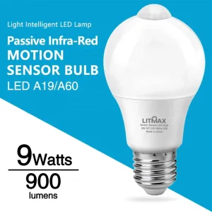 Color-Changing LED Smart Bulbs with Intelligent Motion Sensor Detector Activated by Daylight Sensor AC Security Lights