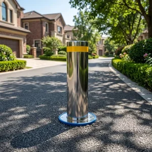 Commercial Stainless Steel Parking Bollard Pedestrian Streets Crash Rated Security Fixed Traffic Barrier